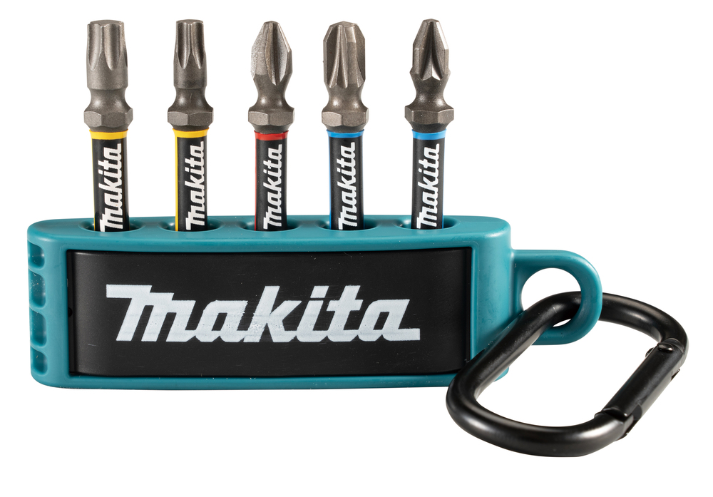 Makita Torsion Bit-Set Impact Premier - 5-tlg - E-13568 - PH/PZ//T - Karabiner