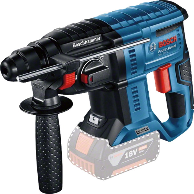 Bosch Akku Bohrhammer GBH 18V-21 - L-BOXX - 2x GBA 4AH - GAL1880CV
