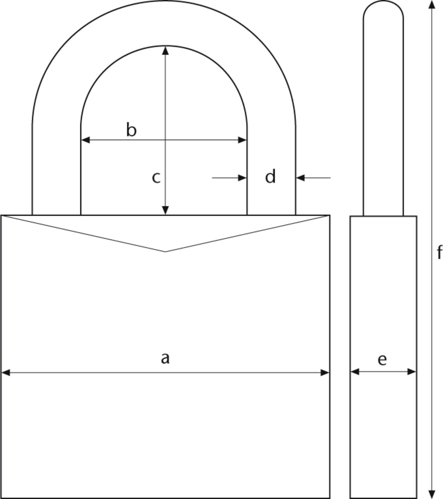 Abus Titalium Vorhangschloss Vorhängeschloss - 64TI  40HB40 - inkl. 2 Schlüssel