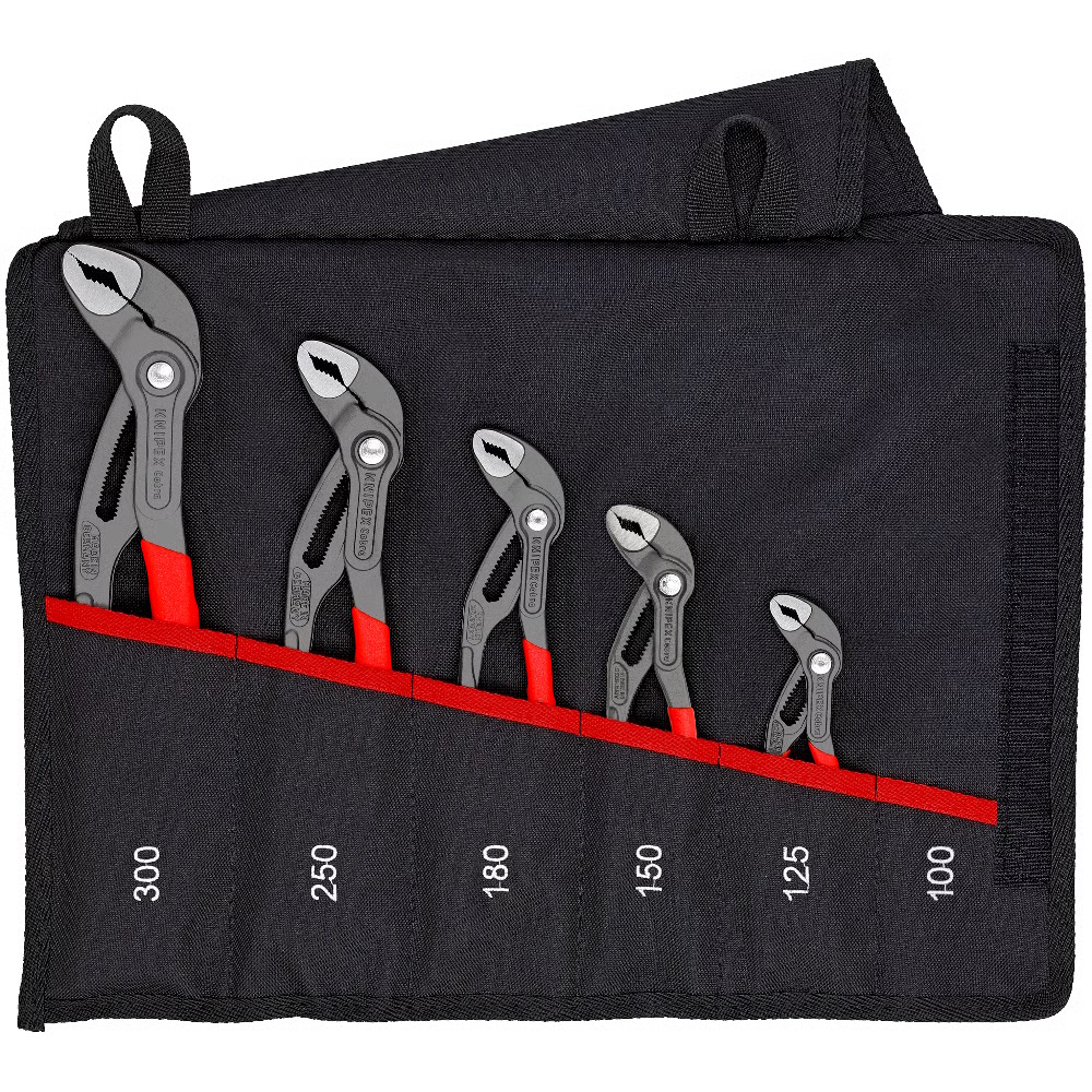 Knipex Cobra Set - Wasserpumpenzangen Set 5-teilig mit Rolltasche  001955S5