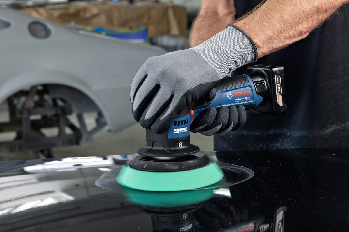 Bosch Akku Polierer GPX 12V-125 - Sologerät ohne Akku/Ladegerät inkl. Zubehör