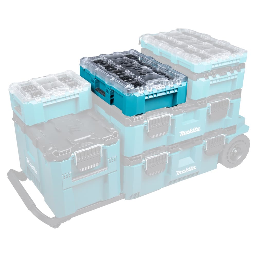 Makita MAKTRAK Organizer tief M mit 11 Behälter - Leer - 18,41 Liter Stauraum