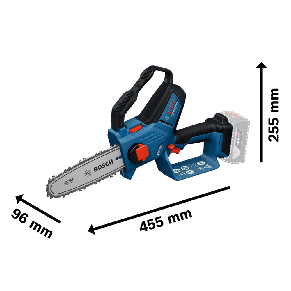 Bosch Astsäge Kettensäge Akku GKE 18V-20 - Sologerät ohne Akku/Ladegerät - 20cm