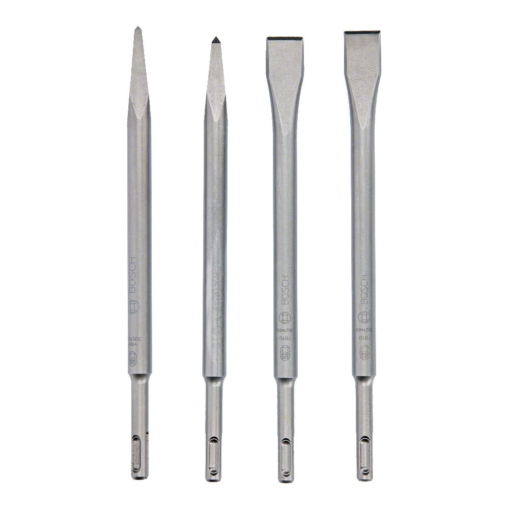 Bosch Meißelset mit SDS plus 4C - 4 teilig - 250mm - für Beton und Mauerwerk