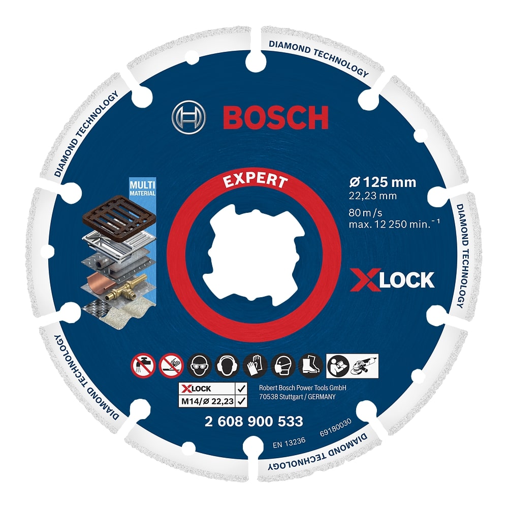 Bosch X-Lock Diamanttrennscheibe Trennscheibe - EXPERT - 125 x 22,23mm