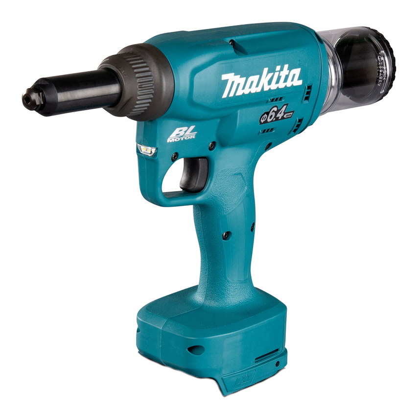 Makita Akku-Blindnietsetzgerät DRV250Z - 18V - 2,4-6,4mm - 20000 N - Hub 30mm