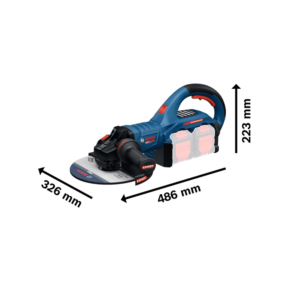 Bosch Akku Winkelschleifer EXWS18V2-230P 230mm 2x18V XL-BOXX ohne Akku/Ladegerät