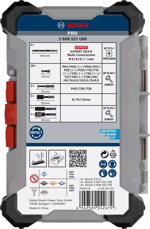 Bosch PRO Impact Mixed Set Schrauber Bit Set - 40-teilig - robust - 2608521U85