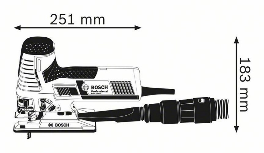 Bosch Stichsäge GST 160 CE - L-BOXX - 3 Sägeblatter - 800 Watt - 2,2 kg