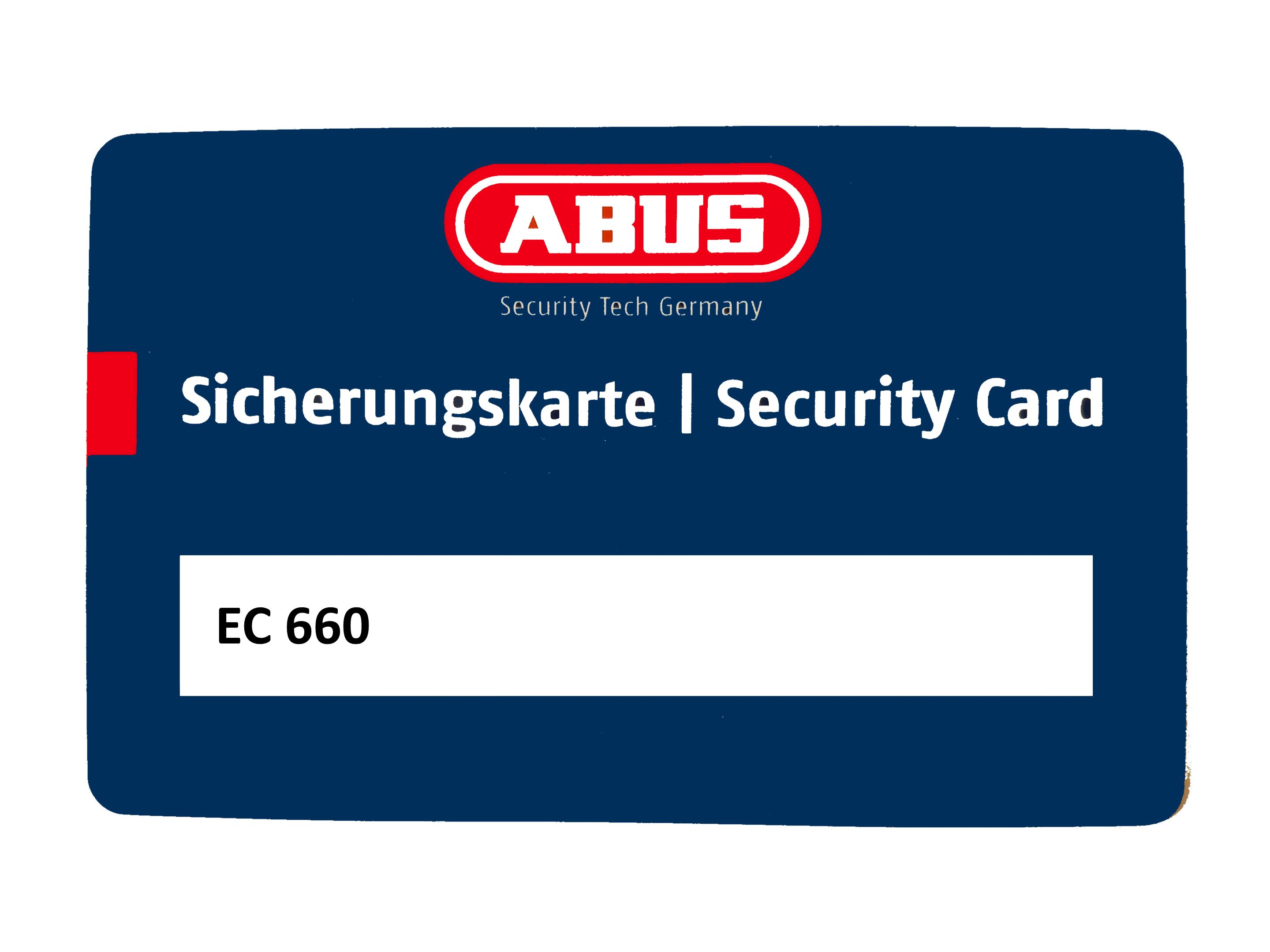 Abus EC660 Schließzylinder Sicherungskarte Gleichschließend