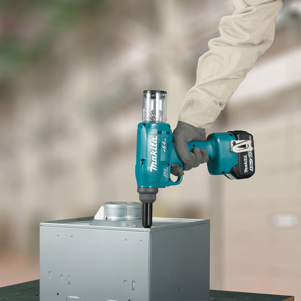 Makita Akku-Blindnietsetzgerät DRV250Z - 18V - 2,4-6,4mm - 20000 N - Hub 30mm