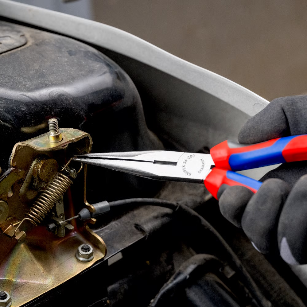 Knipex Flachrundzange 200mm - mit Schneide und Comfort Griff - 2612200