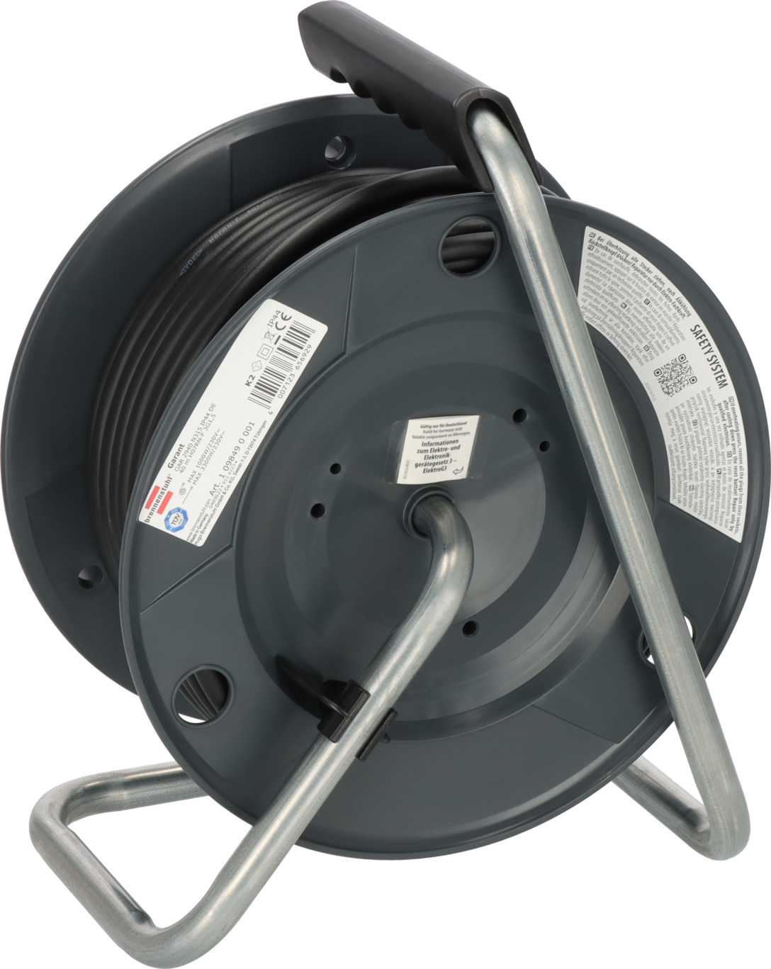 Brennenstuhl Garant Kabeltrommel - 40m - 3 Dosen - 230V - IP44 - 1098490001