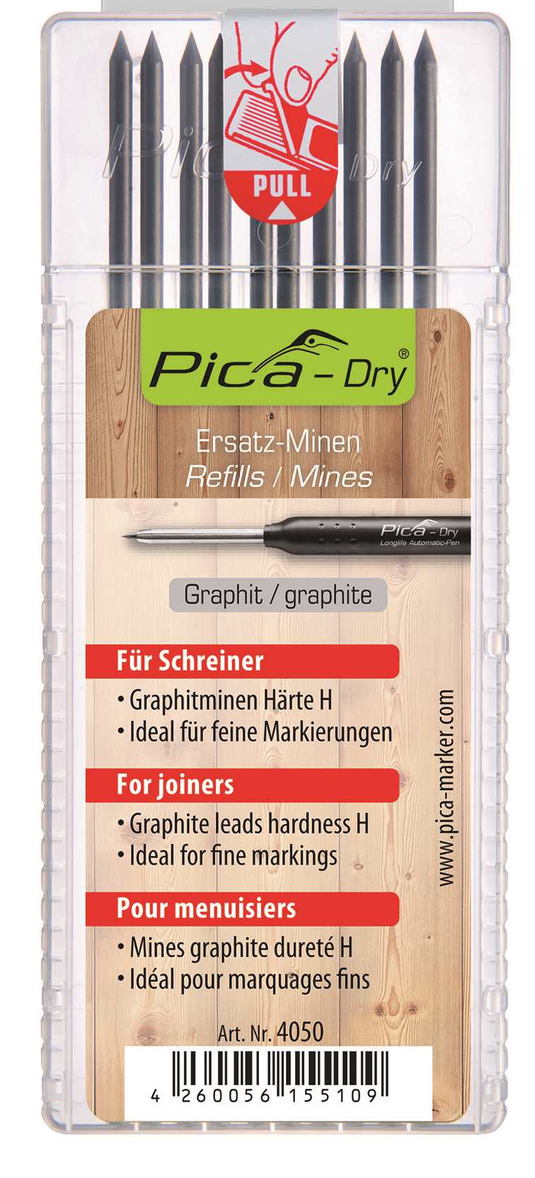 Pica-Dry - Ersatz-Minen - Graphit - Schreiner - 4050