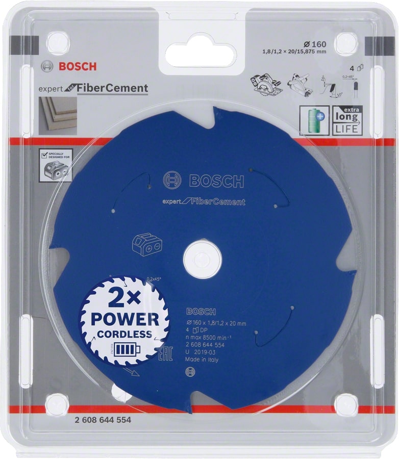 Bosch Sägeblatt Kreissägeblatt EXPERT FOR Fibre Cement Akkusägen Ø160/165/190mm