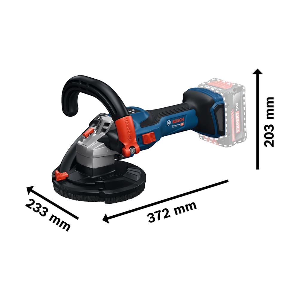 Bosch Betonschleifer 18V GBR 18V-15 S im Koffer - bürstenlos - 125 mm - L-BOXX