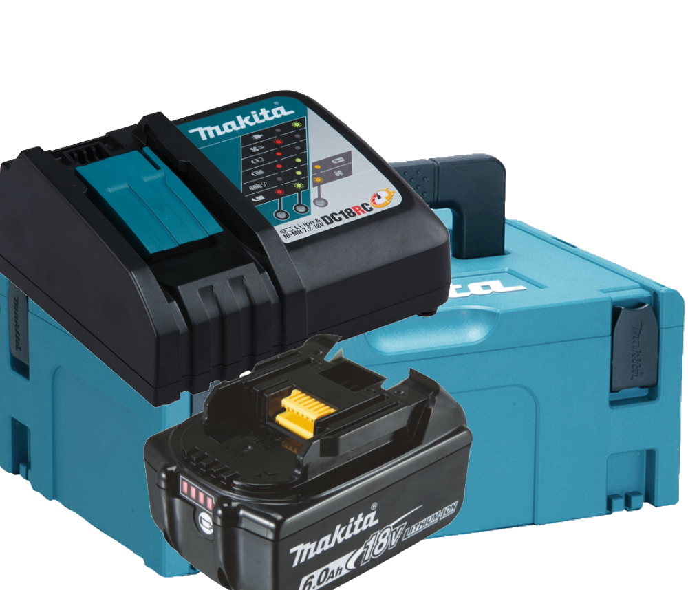 Makita Akku Ladegerät Koffer - DC18RC - 14,4-18V + 1 BL1860B AKKU - Makpac 2