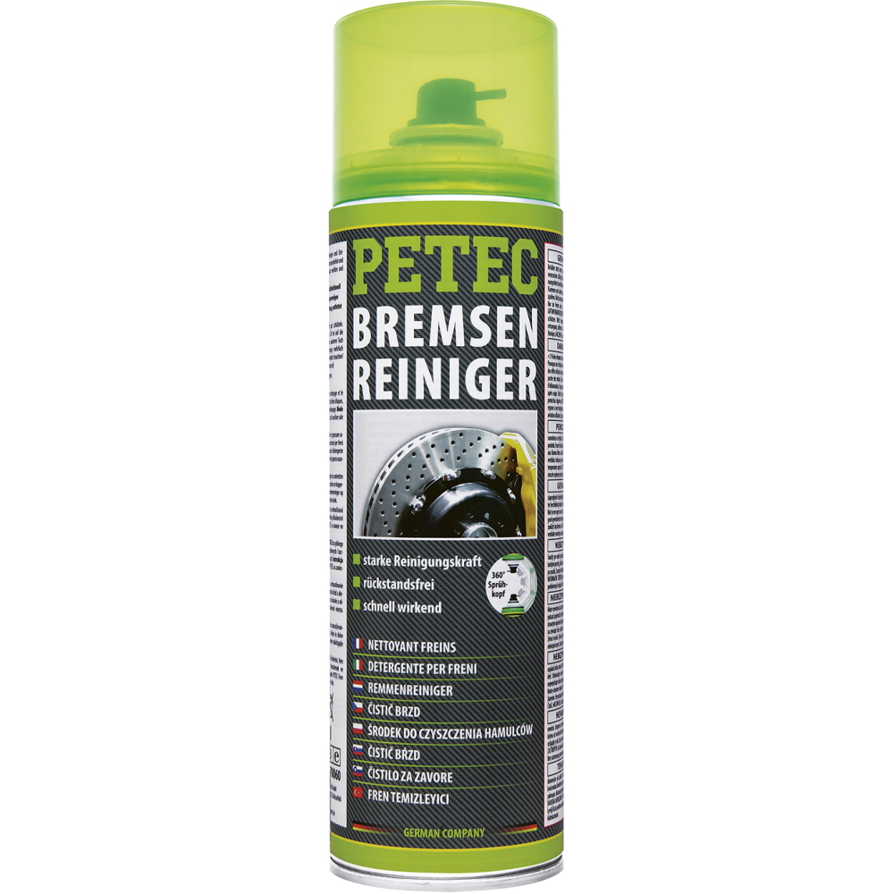Petec 70060 Bremsenreiniger - 500ml Dose - acetonfrei - wirkt schnell