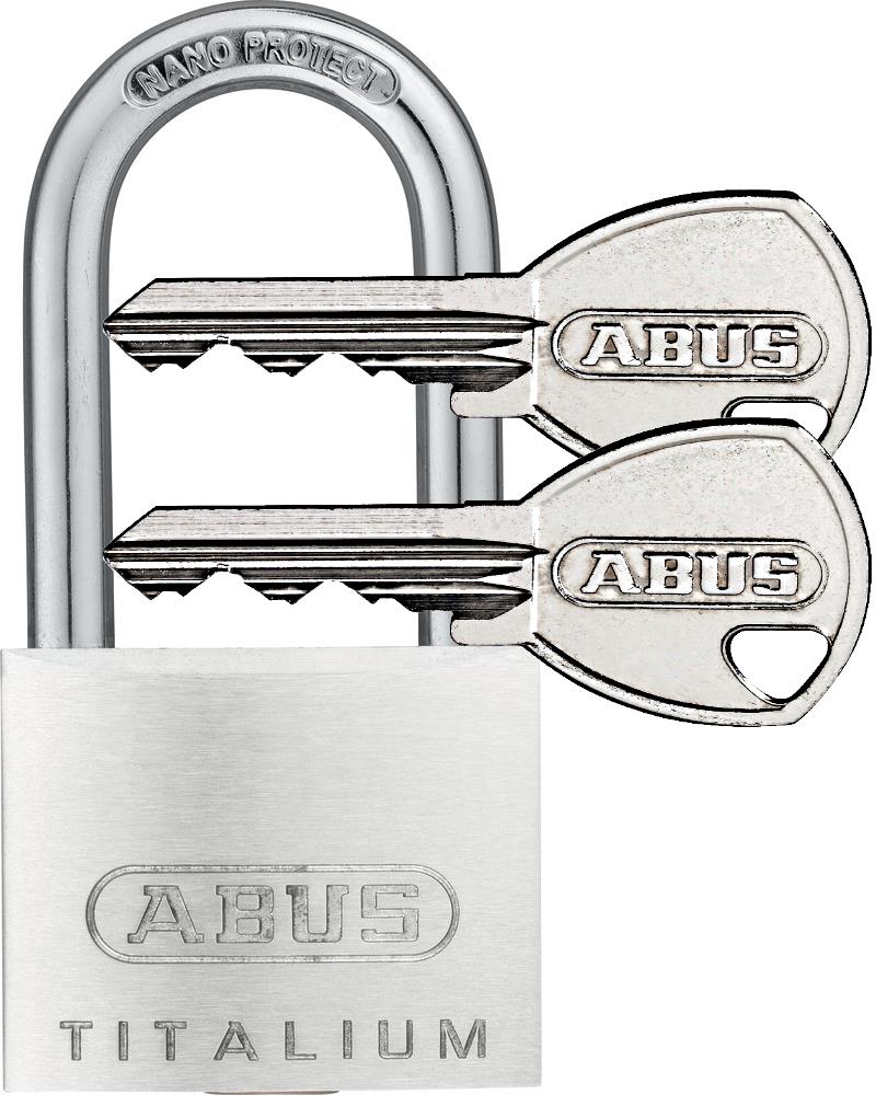 Abus Titalium Vorhangschloss Vorhängeschloss - 64TI  40HB40 - inkl. 2 Schlüssel