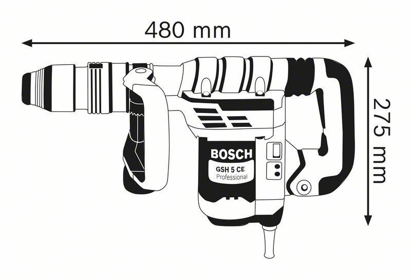 Bosch Schlaghammer SDS-max GSH 5 CE - Handwerkerkoffer - 6,2kg