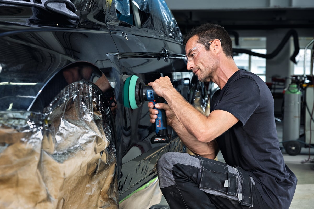 Bosch Akku Polierer GPX 12V-125 - Sologerät ohne Akku/Ladegerät inkl. Zubehör