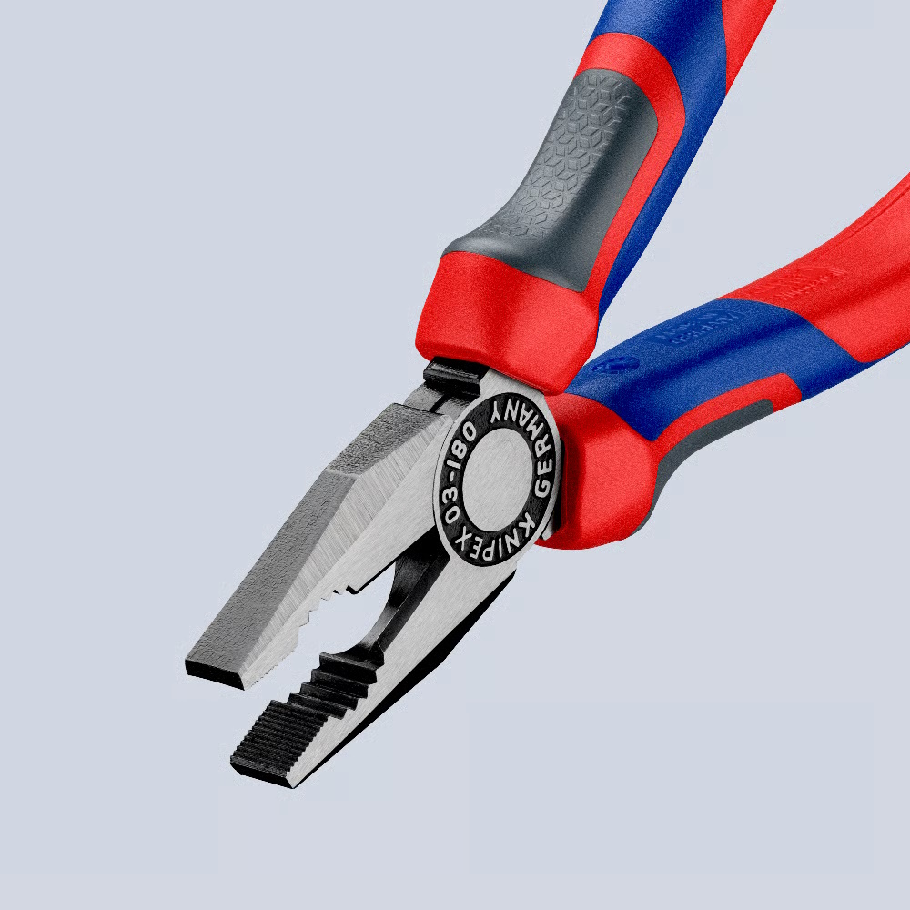 Knipex Kombizange 180mm - Universalwerkzeug mit Comfort Griff - 0302180