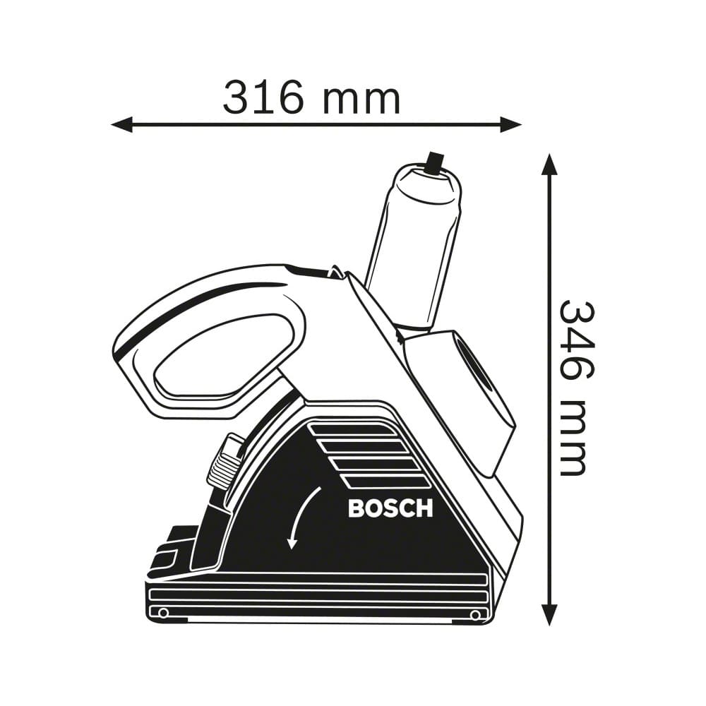 Bosch Mauernutfräse Schlitzfräse PRO GNF 35 CA im Koffer - 1400 Watt - 150 mm