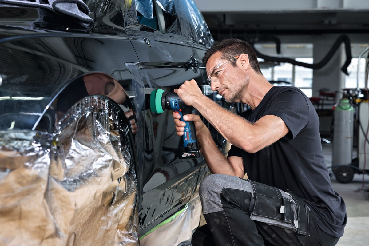 Bosch Akku Polierer GPO 12V-77 - Sologerät ohne Akku/Ladegerät - Rotation