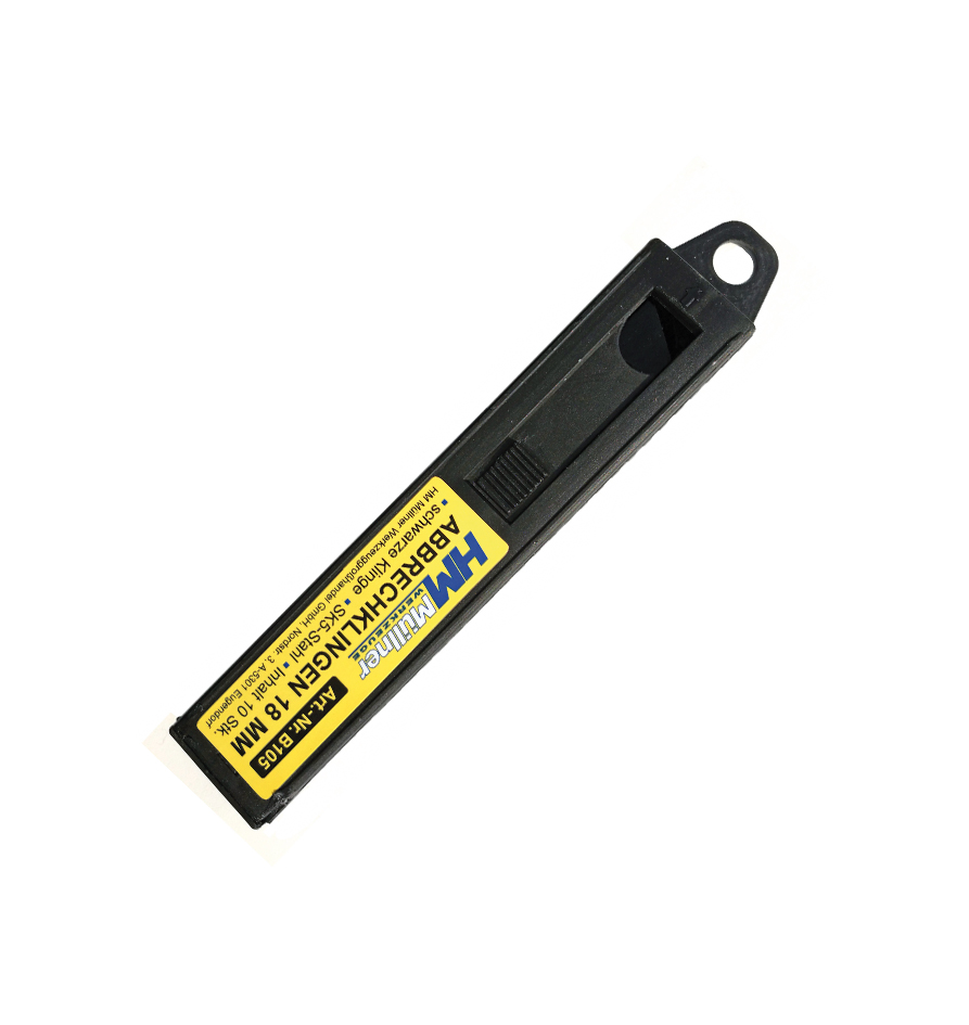 HM Müllner Abbrechklingen - schwarz - B105 - 18 mm - SK5-Stahl - 10 Stück