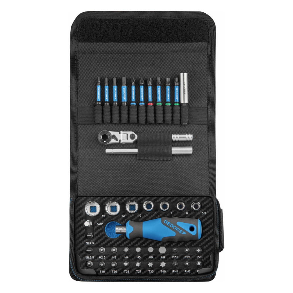 Gedore Bitset Steckschlüsselsatz - 5 in 1 - Ready to Fix Kit - 43 teilig