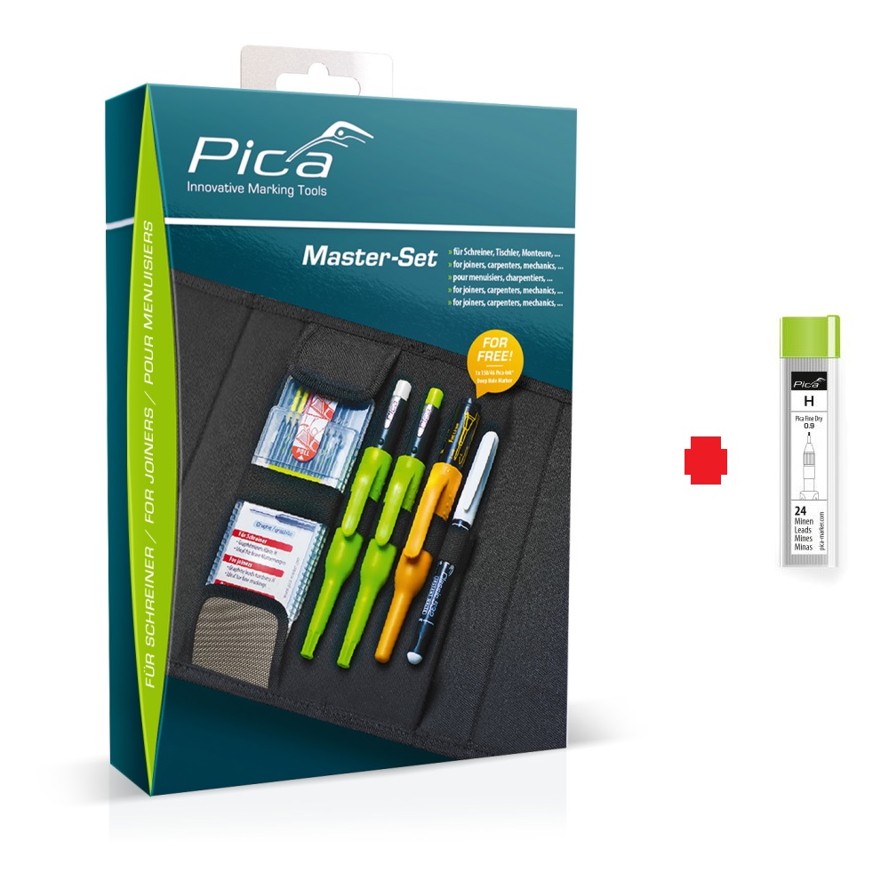 Pica Master Set Markier Set Schreiner - 55010 - für Schreiner, Tischler, Monteure