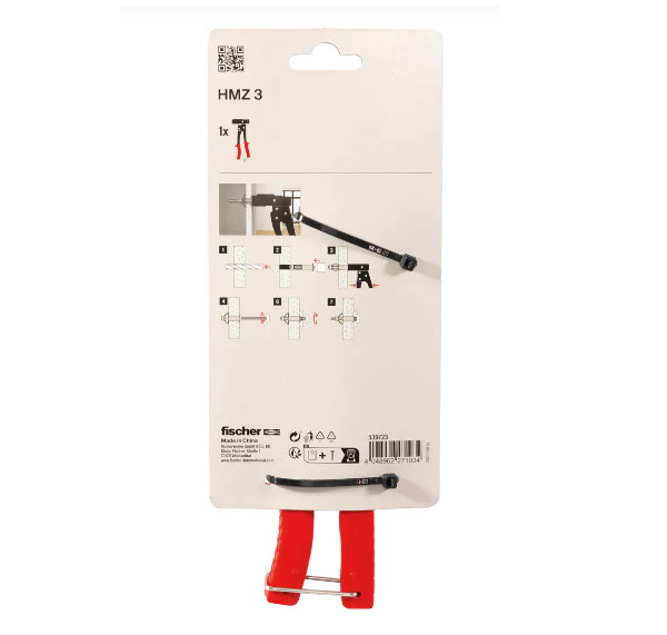 Fischer Heimwerkerzange HM Z 3 - schnelles Setzen von Hohlraumdübel - 539723