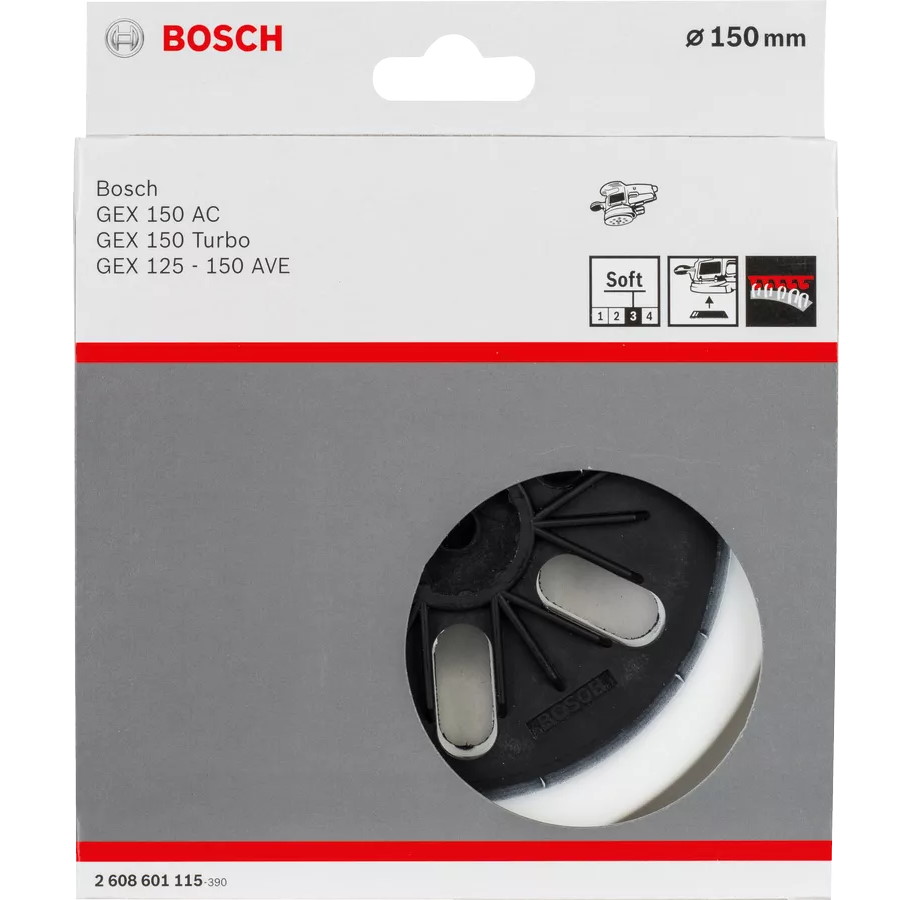 Bosch 6-Loch Schleifteller - für Exzenterschleifer GEX 150 - 150mm - 2608601115