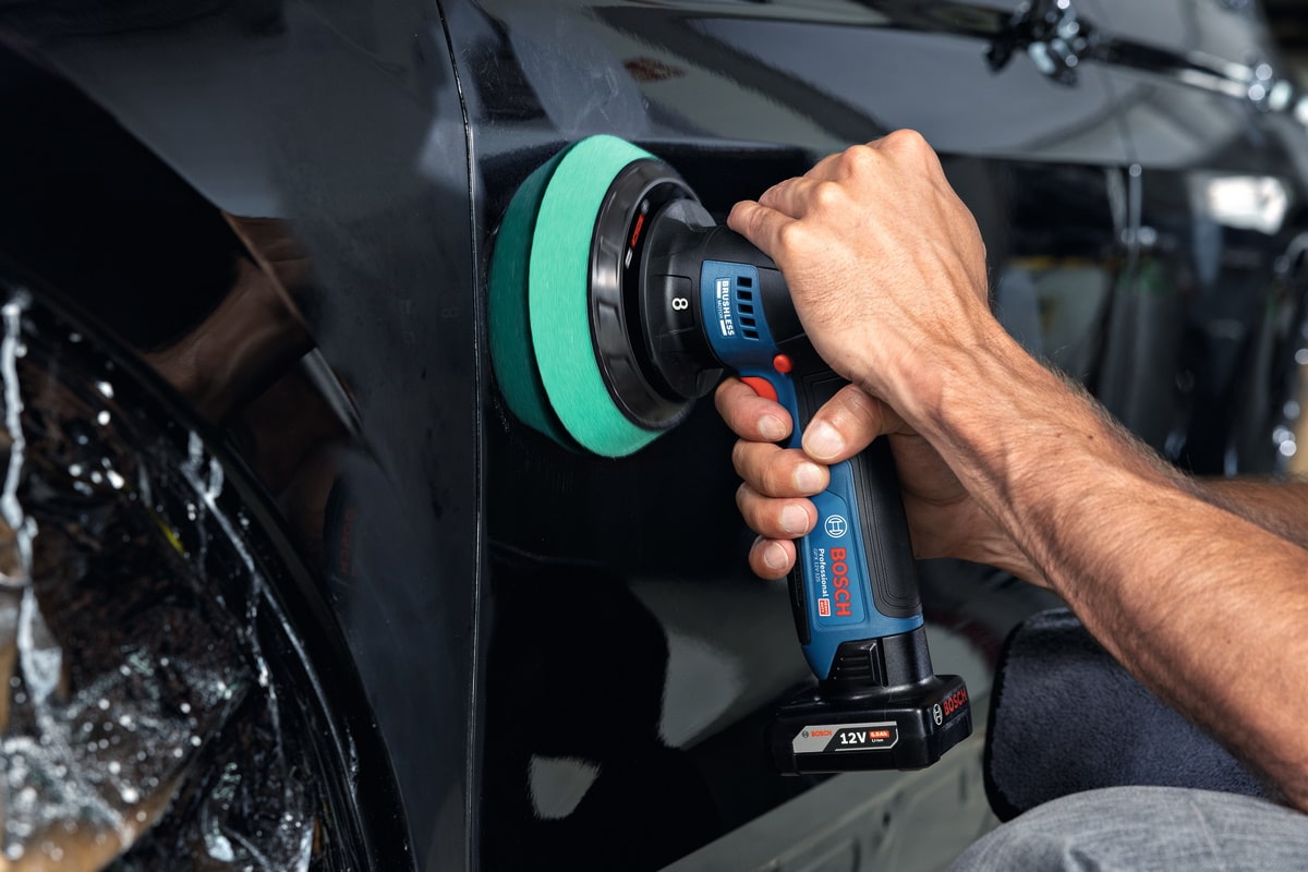 Bosch Akku Polierer GPX 12V-125 - Sologerät ohne Akku/Ladegerät inkl. Zubehör