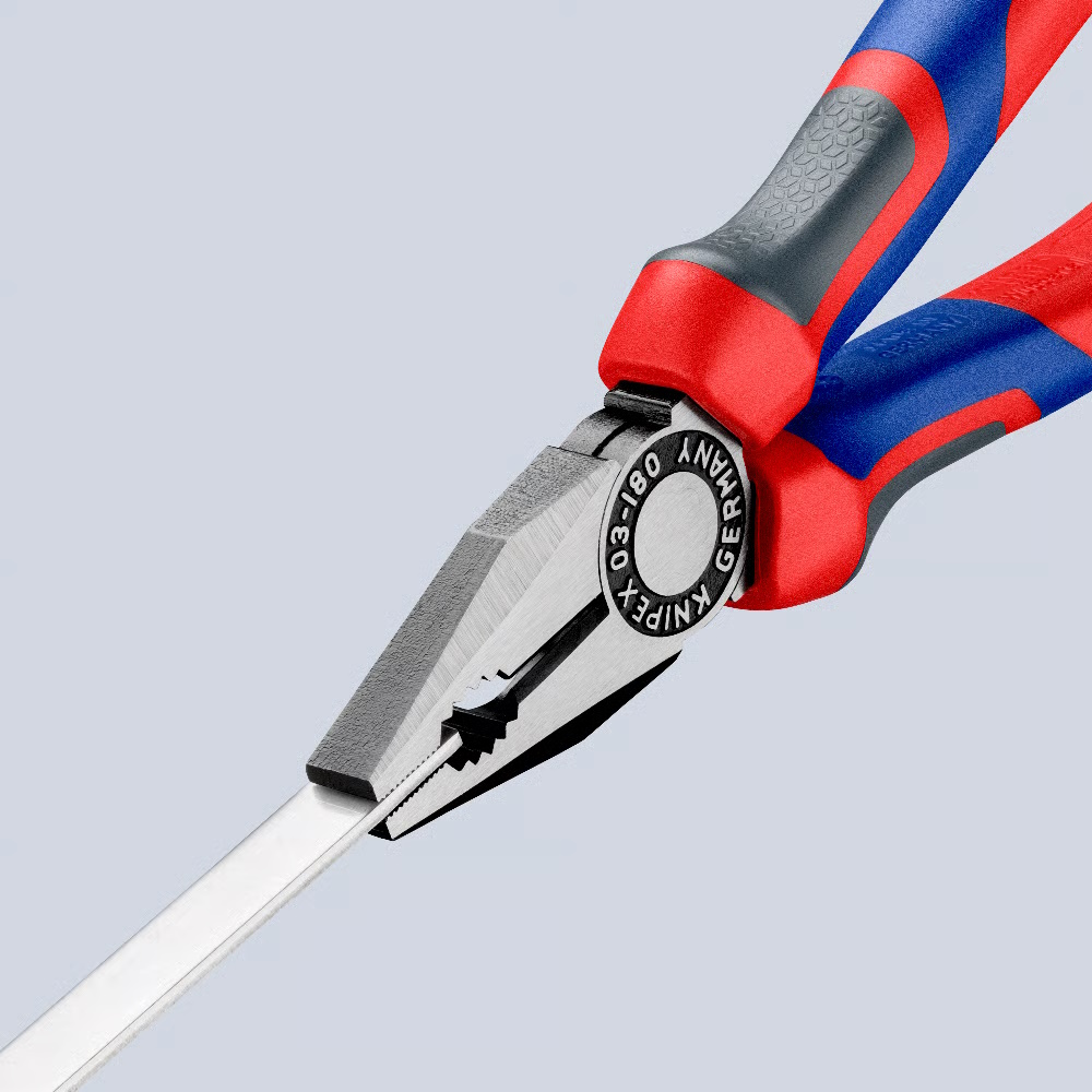 Knipex Kombizange 180mm - Universalwerkzeug mit Comfort Griff - 0302180