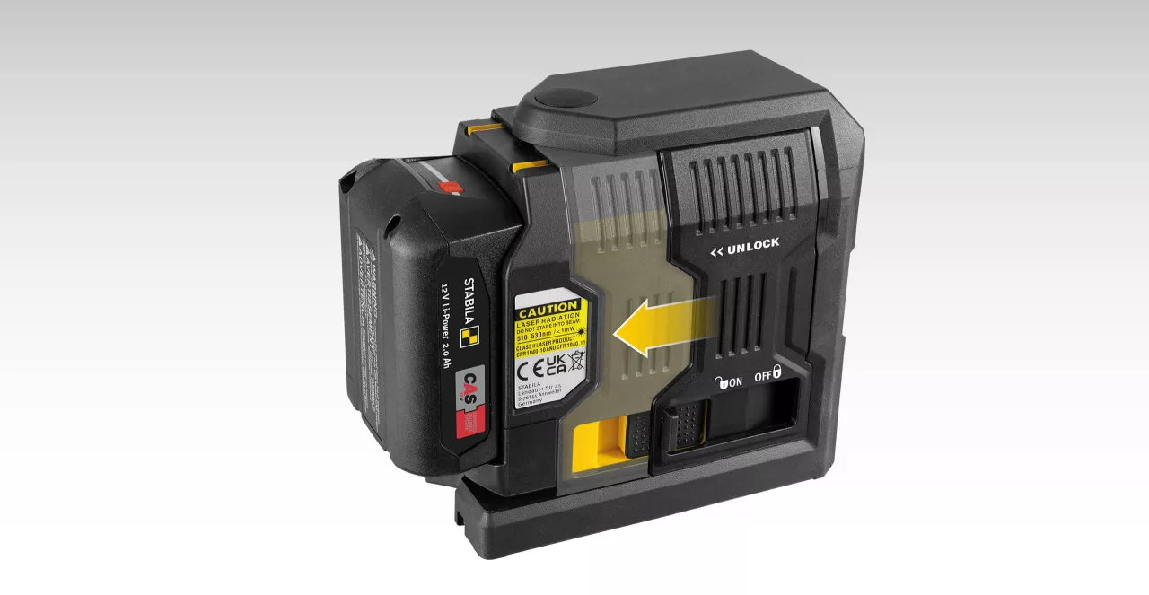 Stabila Multilinien-Laser LAX 500 G - 12V - grün - 7-tlg - 3 x 360° - Akku + Ladegerät