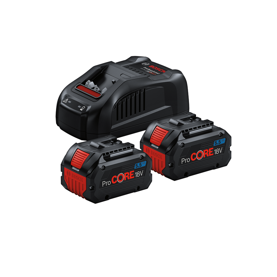 Bosch Starterset Procore 18V - 2x 5,5 Ah Akkus - 1x Ladegerät GAL1880CV