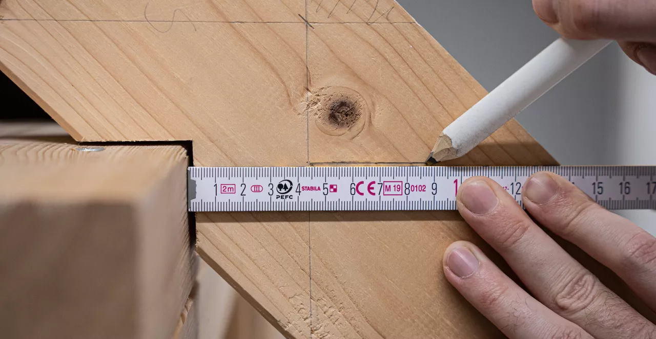 Stabila Holz-Gliedermaßstab Serie 400 - weiß - 2m - Typ 1407 - 3,3mm stark - 14557