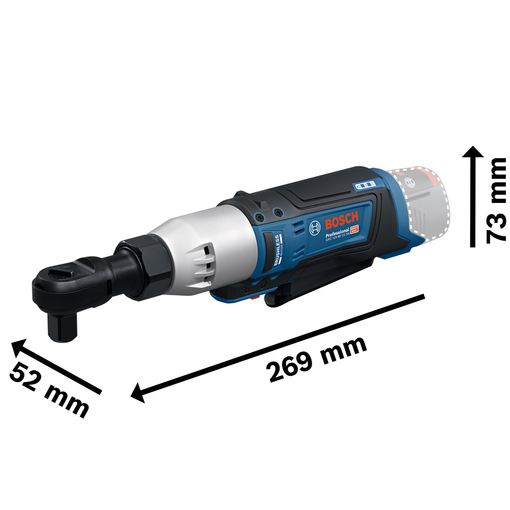 Bosch Akku Ratschenschrauber GRC 12V-60 1/2 SN 60Nm kompakt ohne Akku