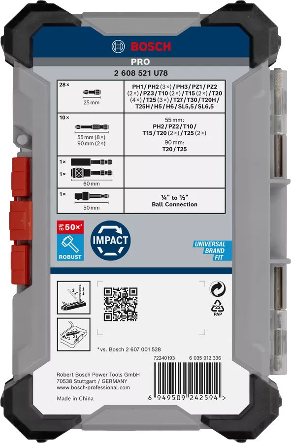 Bosch PRO Impact Schrauberbit Set - 41-teilig - extrem robust - 2608521U78