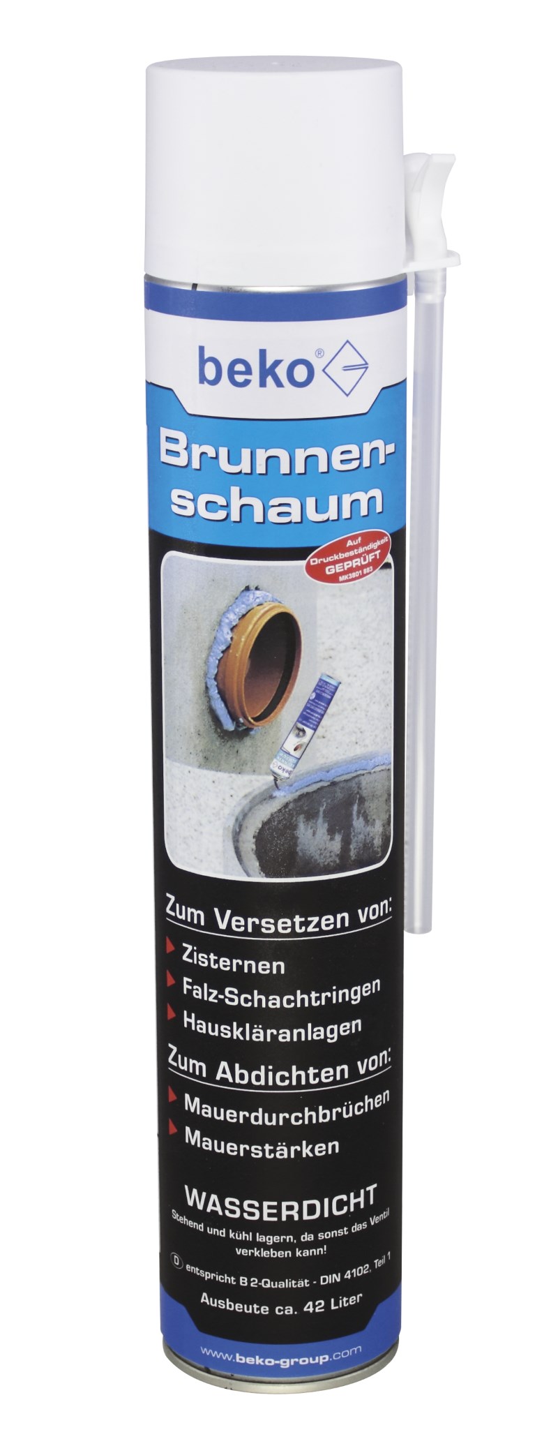 Beko Brunnenschaum 750ml blau - reicht für bis 42 Liter - 25 Min. Aushärtung