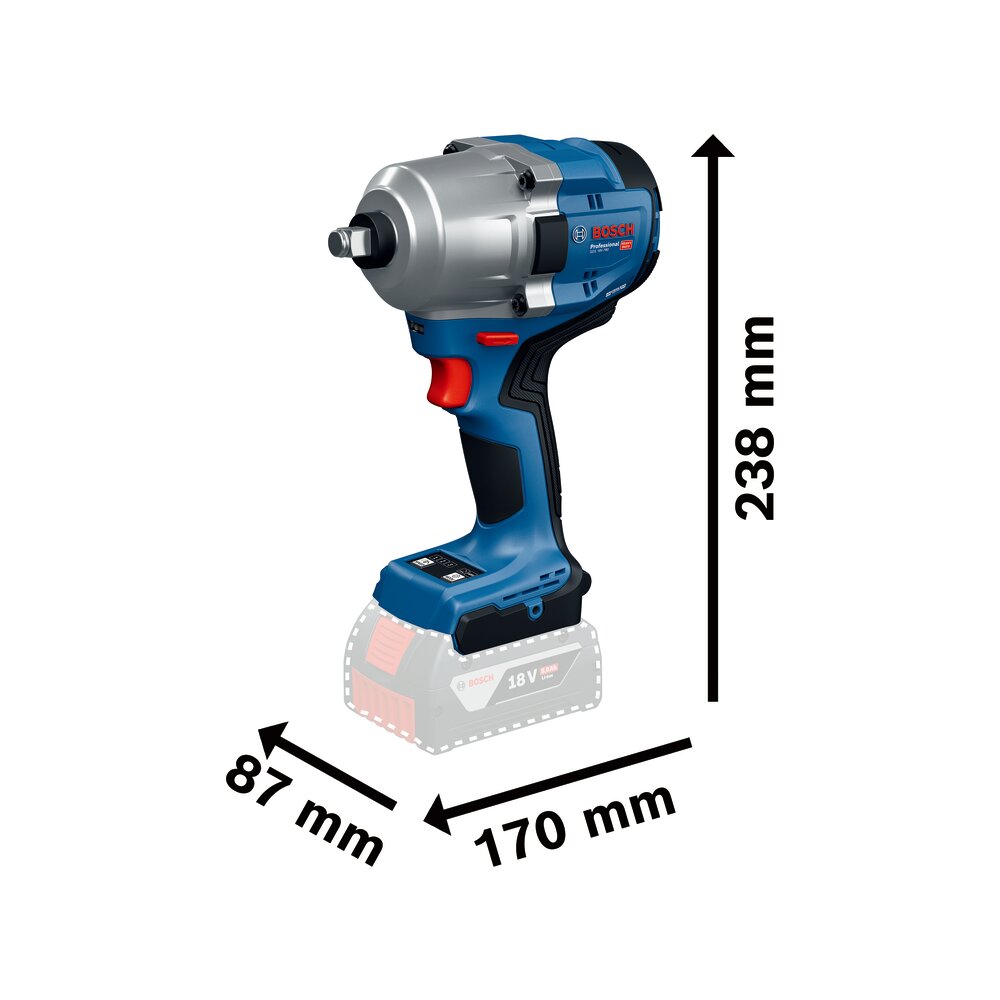 Bosch Akku Schlagschrauber GDS 18V-780 - ohne Akku/Ladegerät - 780Nm - SOLO
