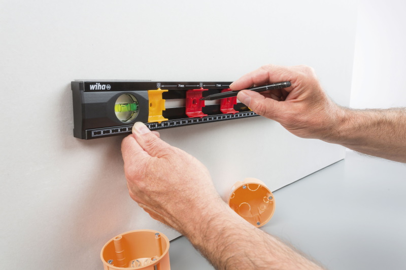 Wiha Elektriker Wasserwaage - Steckdosen -  Unterputzdosen - 40cm - 42074