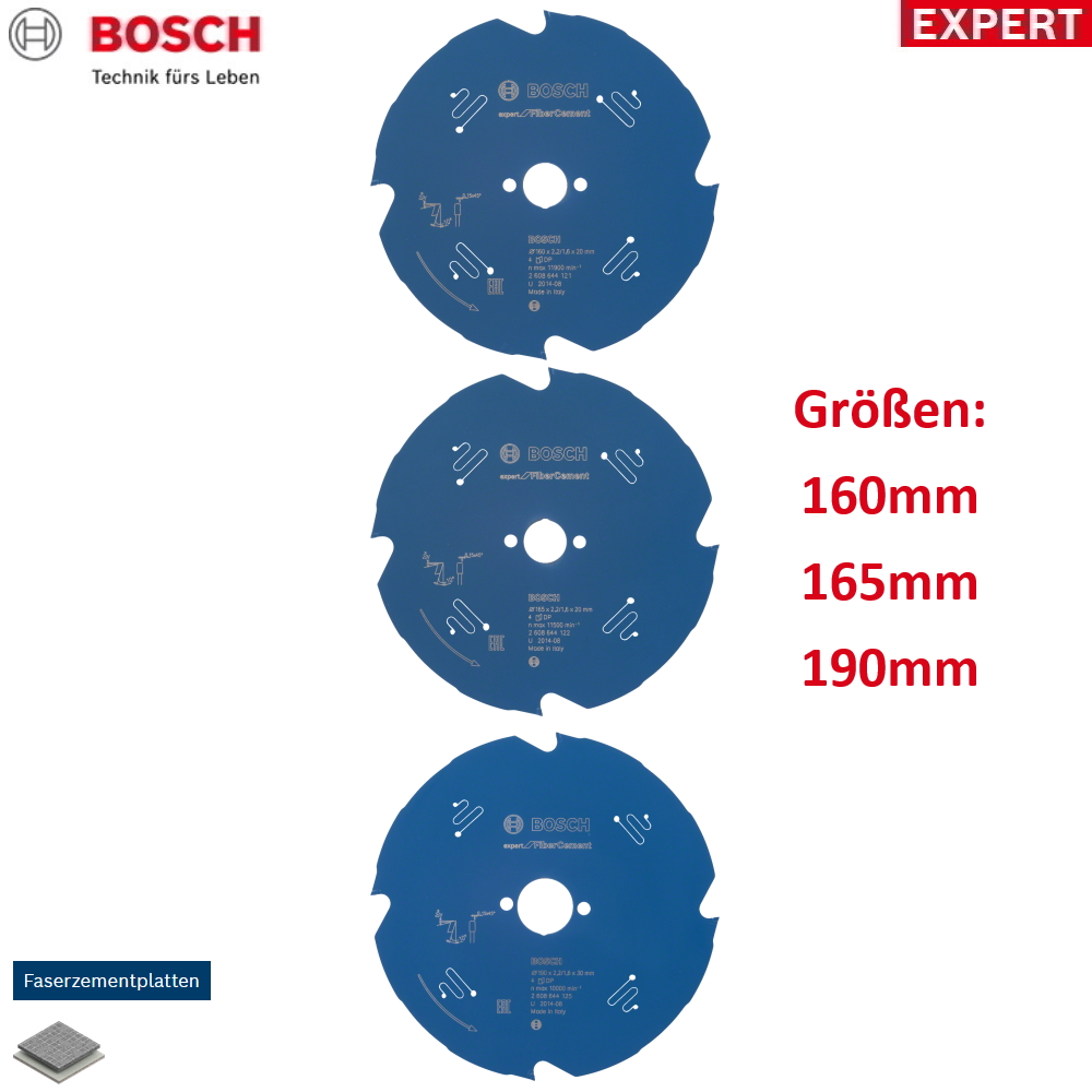 Bosch Sägeblatt Kreissägeblatt EXPERT for Fiber Cement - Faserzementplatten