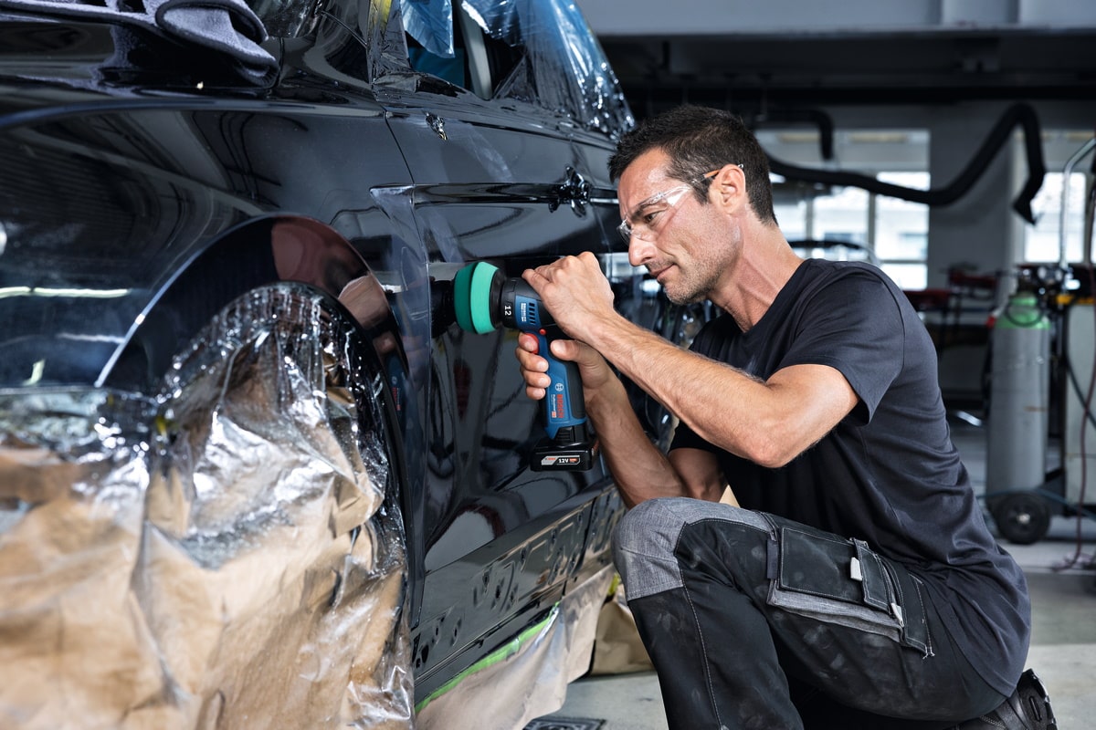 Bosch Akku Polierer GPX 12V-77 - Sologerät ohne Akku/Ladegerät inkl. Zubehör