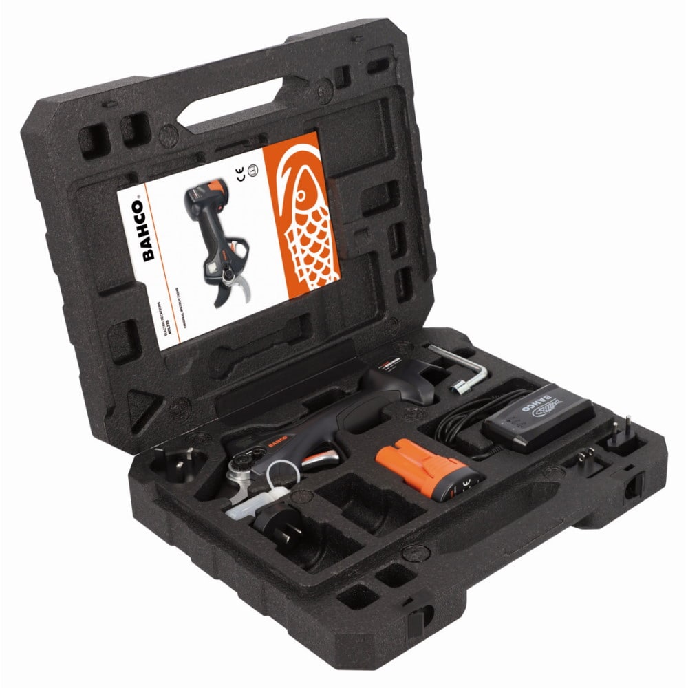 Bahco Akkuschere Gartenschere BCL235 - bis 35mm Äste - mit Akkus und Ladegerät