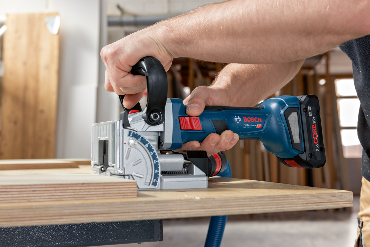 Bosch Akku Flachdübelfräse GFF 18V-22 in L-Boxx ohne Akku und Ladegerät