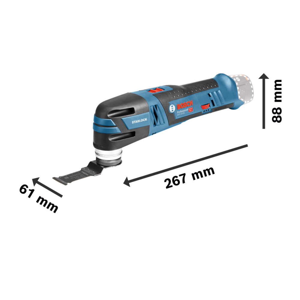 Bosch Akku Mulit Cutter GOP 12V-28 Professional mit 1 Sägeblatt - L-BOXX - SOLO