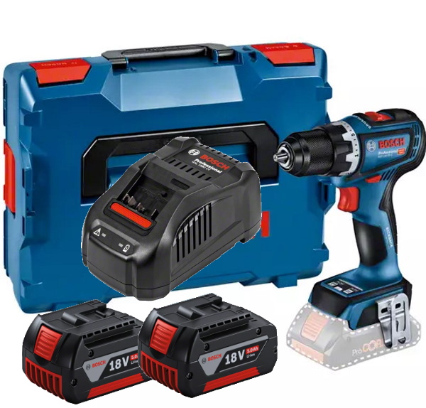 Bosch Akku-Bohrschrauber GSR 18V-90 C - 18V - L-BOXX - 2x 5Ah - GAL1880
