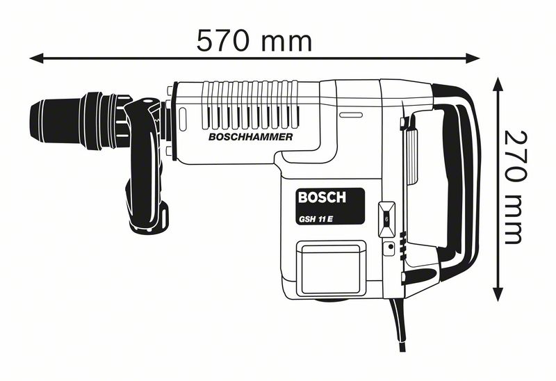Bosch Schlaghammer SDS-max GSH 11 E - Koffer - 1.500 W - 10,1kg